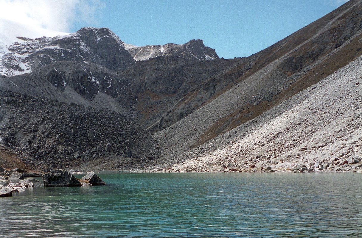 23 Looking Back At The Steep Rocky Descent From The Langma La  To The Small Pond